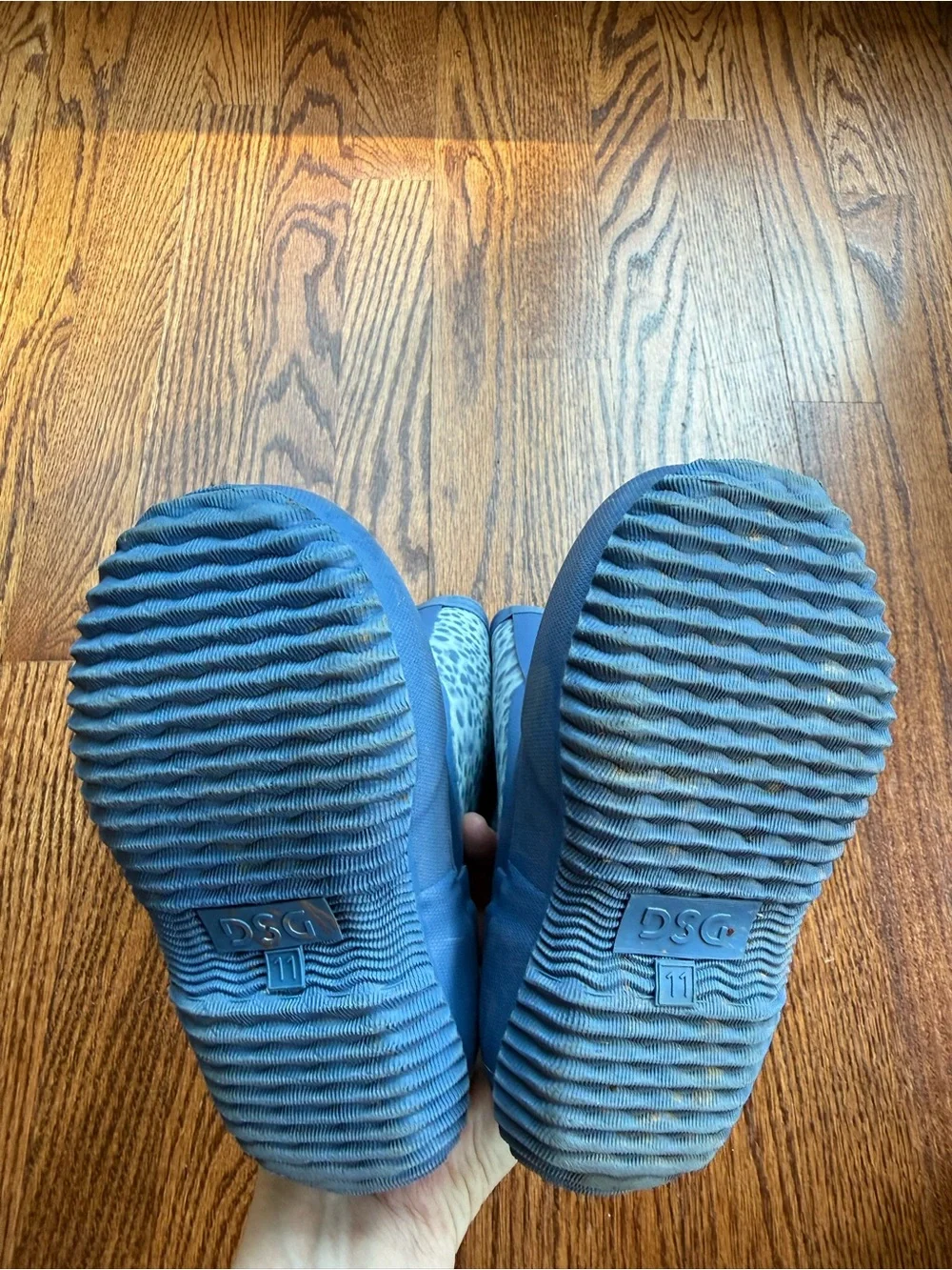 DSG Blue Leopard Snowbound Winter Boots Sz 11